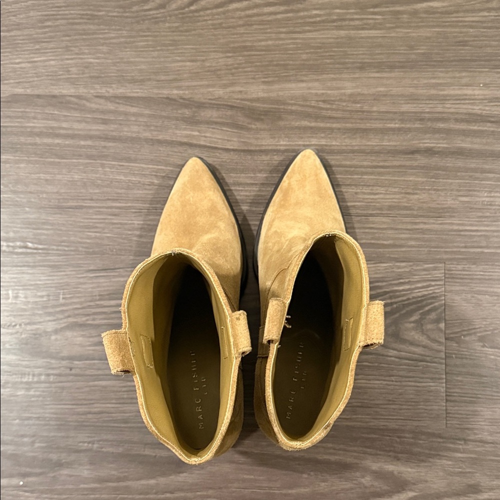 Marc Fisher Light Brown Suede Ankle Booties